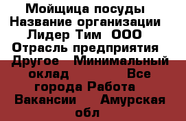 Мойщица посуды › Название организации ­ Лидер Тим, ООО › Отрасль предприятия ­ Другое › Минимальный оклад ­ 12 000 - Все города Работа » Вакансии   . Амурская обл.